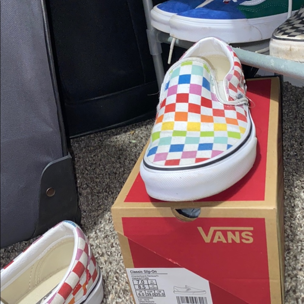 Rainbow Classic slip on vans